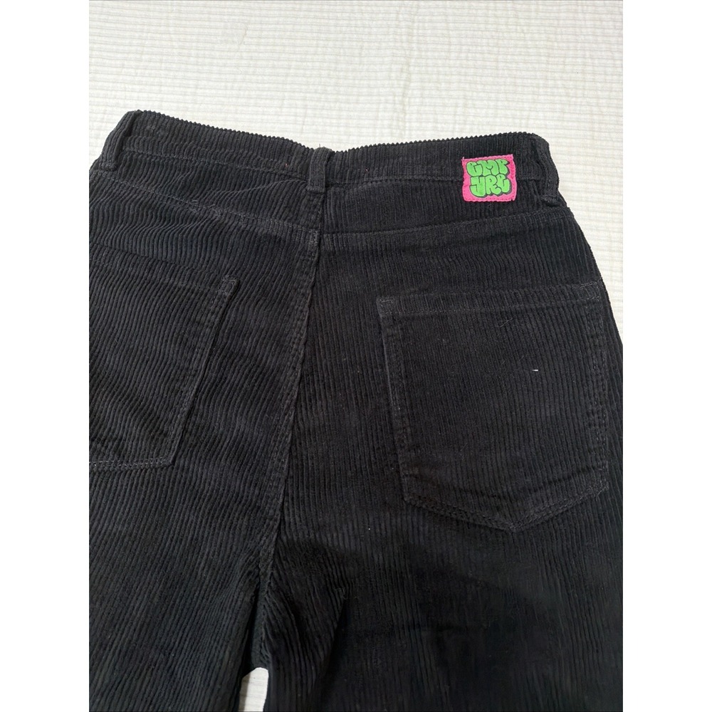 Empyre Corduroy Pants Size 4 32 Black Loose Baggy Skate Pants Wide Leg High Ría - Picture 6 of 8